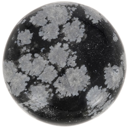 Cabochon tondo mm. 20 Ossidiana Maculata