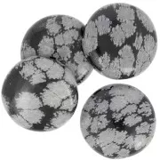 Cabochon tondo mm. 20 Ossidiana Maculata