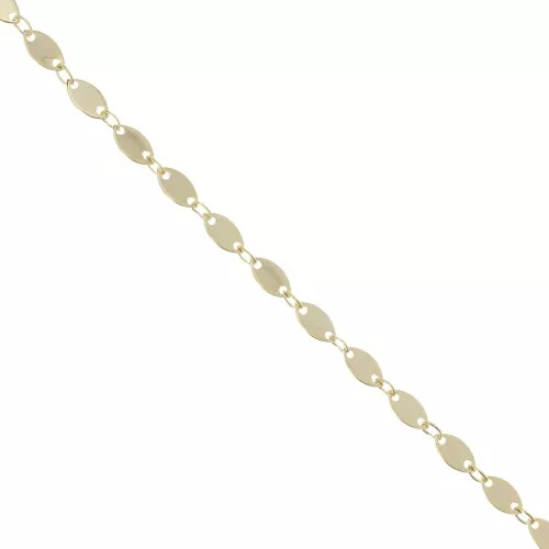 Catena separatori ovali 4 mm dorato x cm. 50
