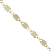 Catena separatori ovali 4 mm dorato x cm. 50