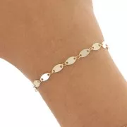 Catena separatori ovali 4 mm dorato x cm. 50