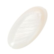 Dischi piatti ovali in madreperla iridata mm. 30x10 Naturale x6