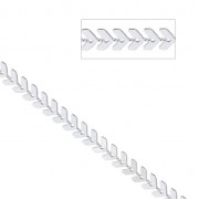 Catena a spina di pesce argentata 6,3 mm x 20 cm|raw }}
