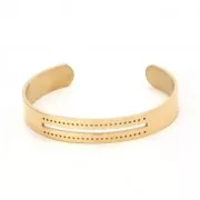 Bracciale per tessitura con Miyuki 10x150 mm Acciaio inox dorato x1