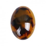 Cabochon ovale in resina 18x13 mm Guscio di tartaruga Marrone/Nero x1|raw }}