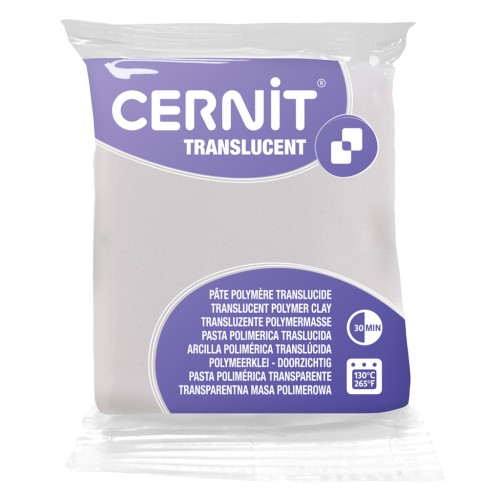 Pasta Cernit traslucida - Glitter bianco (n. 010) x 56 g