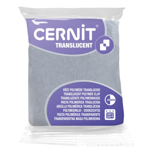 Pasta Cernit traslucida - Glitter argento (n. 080) x 56 g