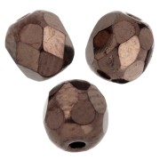 Sfaccettate mm. 3 Jet Bronze x50