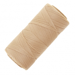 Bobina di filo cerato Linhasita per micro macramè 0,75 mm - Sabbia (924) x228m
