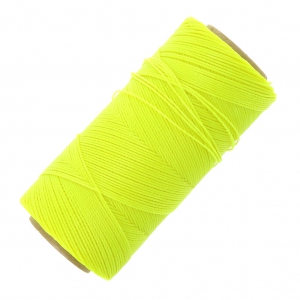 Bobina di filo cerato Linhasita per micro macramè 0,75 mm - Giallo fluo (326) x228m