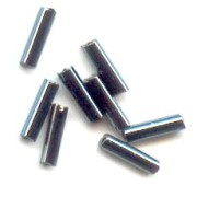 Perla rocailles Preciosa, tubetti da 4x1 mm, colore Jet Hematite, 20 g