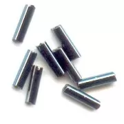 Perla rocailles Preciosa, tubetti da 4x1 mm, colore Jet Hematite, 20 g