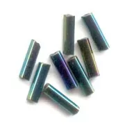 Perla Preciosa, tubetti da 4x1 mm, colore Green Iris, 20 g