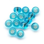 Perla Preciosa 5/0 4,5 mm - Aquamarine Silver Lined x 20 g