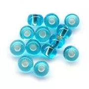 Perla Preciosa 5/0 4,5 mm - Aquamarine Silver Lined x 20 g