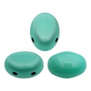 Perle in vetro Samos® par Puca® 5x7mm Opaque Green Turquoise x10g