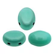 Perle in vetro Samos® par Puca® 5x7mm Opaque Green Turquoise x10g