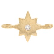 Distanziatori 2 Anelli Rosa dei Compassi 10x6 mm - Dorato con oro fino x1