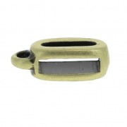 Passante per laccetto con gancio per ciondolo 10 mm bronzo x1