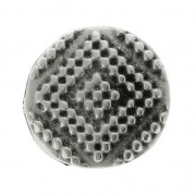 Passante rotondo per laccetto 5 mm placcatura argento fino anticato x1|raw }}