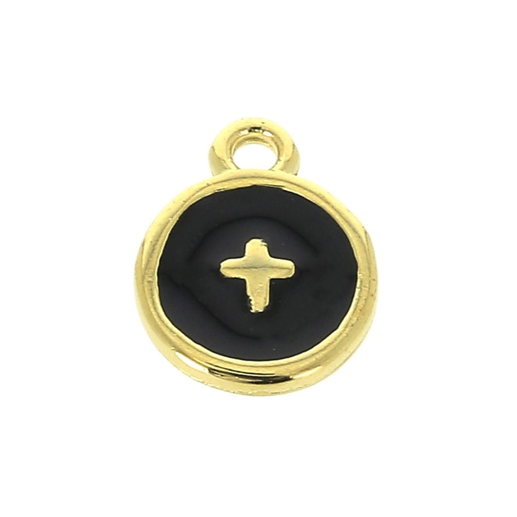 Clever Ciondolo Croce In Oro Giallo 333 (8 Carati) – 20 Mm, Semplice Con Estremità Larghe, Gioiello Per Donna E Bambina - 4