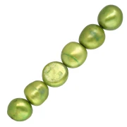 Perla d'acqua dolce irregolare colorata 9x8 mm - Verde x6