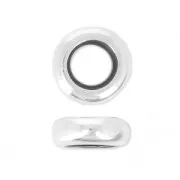 Stopper Bead 8 mm con un foro 3 mm in Argento 925 x1
