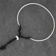 Stopper Bead 8 mm con un foro 3 mm in Argento 925 x1