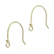 Ganci per orecchini con pallina 19 mm Placcato oro 3 microns x2