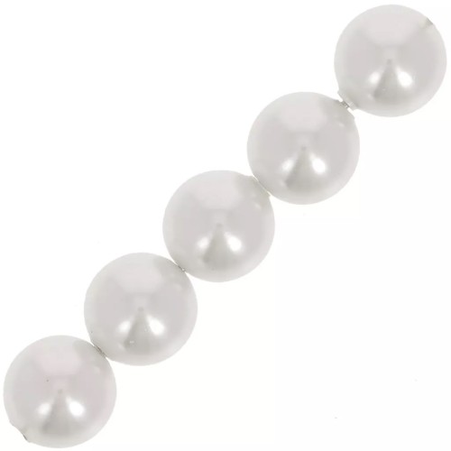 Perla perlacea Swarovski 5810 6 mm White Pearl, confezione da 500 pezzi