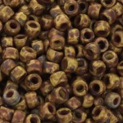 Perla Matubo 7/0 - 3,5 mm Giallo opaco Picasso x 10 g