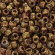Perla Matubo 7/0 - 3,5 mm Giallo opaco Picasso x 10 g