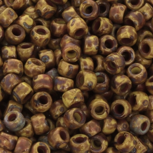 Perla Matubo 7/0 - 3,5 mm Giallo opaco Picasso x 10 g
