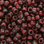 Perla Matubo 7/0 - 3,5 mm Rosso Picasso opaco x 10 g