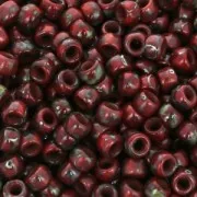 Perla Matubo 7/0 - 3,5 mm Rosso Picasso opaco x 10 g