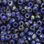 Perla Matubo 7/0 - 3,5 mm Blu Picasso opaco x 10 g