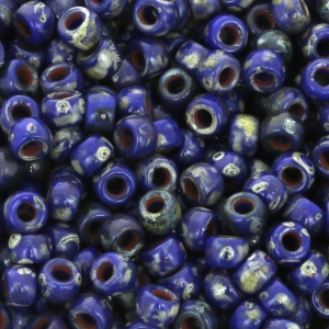 Perla Matubo 7/0 - 3,5 mm Blu Picasso opaco x 10 g