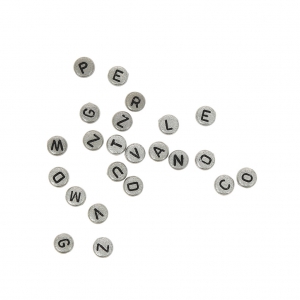 Set di perline alfabeto plastica metallizzata x27 gr