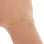 Catena forzatina filo rotondo 1 mm in Gold filled x 1 m