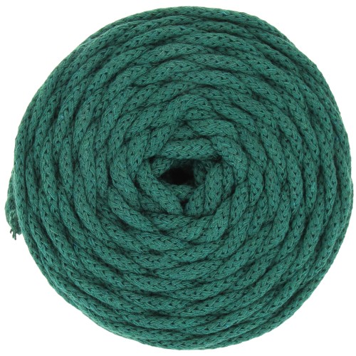 Cordone di cotone per creazioni in macramè Cotton Air 5 mm Verde Bottiglia x 50m
