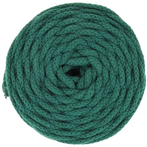 Cordone di cotone per creazioni in macramè Cotton Air 5 mm Verde Bottiglia x 50m