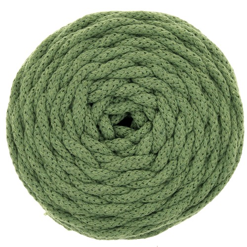 Cordone di cotone per creazioni in macramè Cotton Air 5 mm Verde x 50m