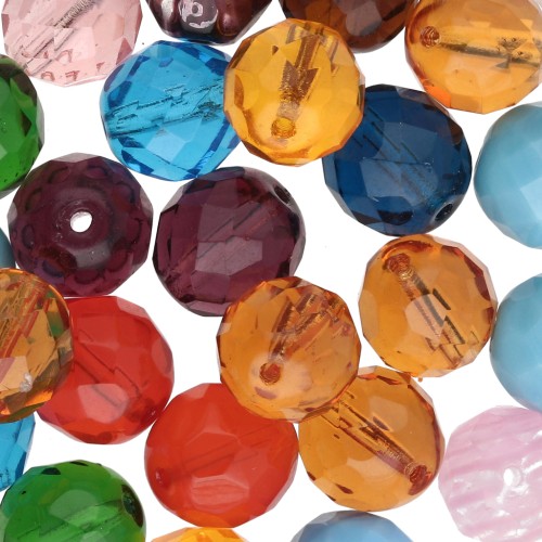 Sfaccettature assortite 12 mm - Multicolore x50g