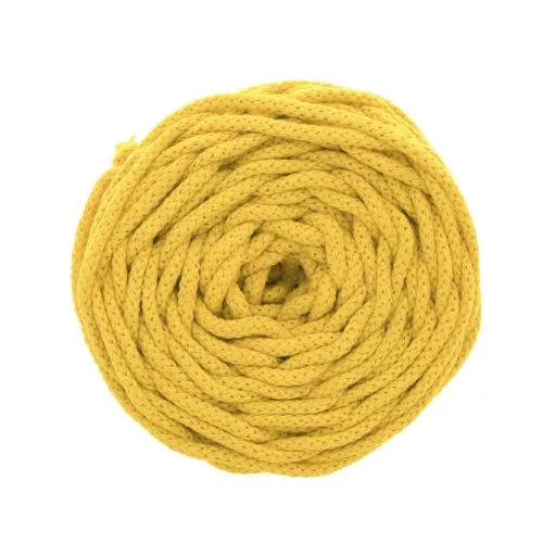 Bobina cordone cotone per creazioni in macramè Cotton  Air 5 mm Mostaza x 50m