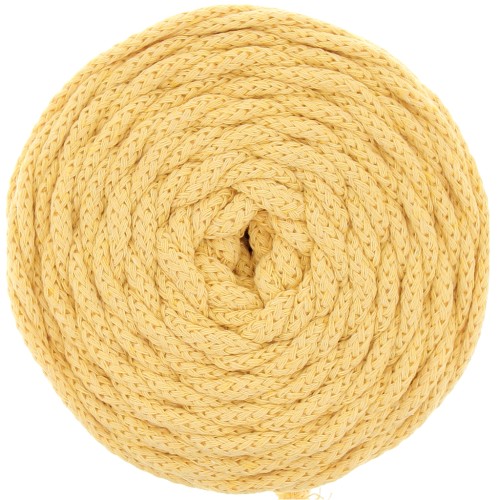 Cordone di cotone per creazioni in macramè Cotton Air 5 mm Giallo pallido x 50m