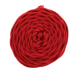 Cordone di cotone per creazioni in macramè Cotton Air 5 mm Rosso x 50m