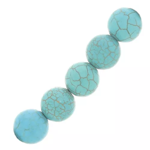 Perlina Turquoise imitazione mm. 16 x1