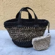 Cordone per creazioni in macramè Rayon Air 4 mm Argento / Bianco x 50m