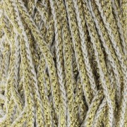 Cordone per creazioni in macramè Rayon Air 4 mm Dorato / Bianco x 50m