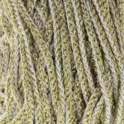Cordone per creazioni in macramè Rayon Air 4 mm Dorato / Bianco x 50m